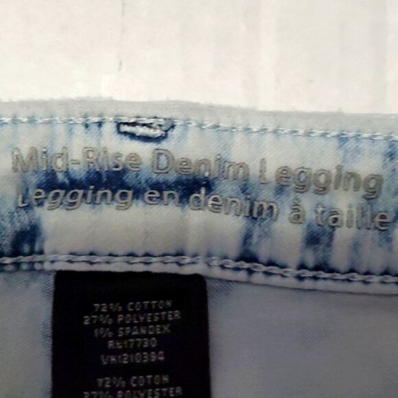 Mossimo Mid Rise Bleached Jeans Leggings Jeggings - Picture 10 of 11